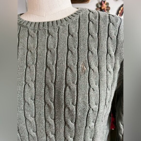 Polo Ralph Lauren Cable knit cotton crewneck Sweater - Picture 2 of 8